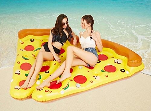 Αστεία πισίνα πίτσα πισίνα πλωτή 180 x 130cm φουσκωτές πλωτές για ενήλικες