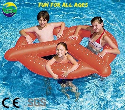 Μεγάλο ψωμί νερό διασκέδαση PVC φουσκωτό pretzel πλωτή δαχτυλίδι πισίνα πλωτές για ενήλικες
