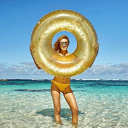 Glitter Gold 100kg Blow Up Ring πισίνα ανεμιστήρα διαφανής δαχτυλίδι κολύμβησης για ενήλικες