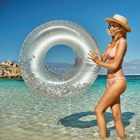 Glitter Gold 100kg Blow Up Ring πισίνα ανεμιστήρα διαφανής δαχτυλίδι κολύμβησης για ενήλικες