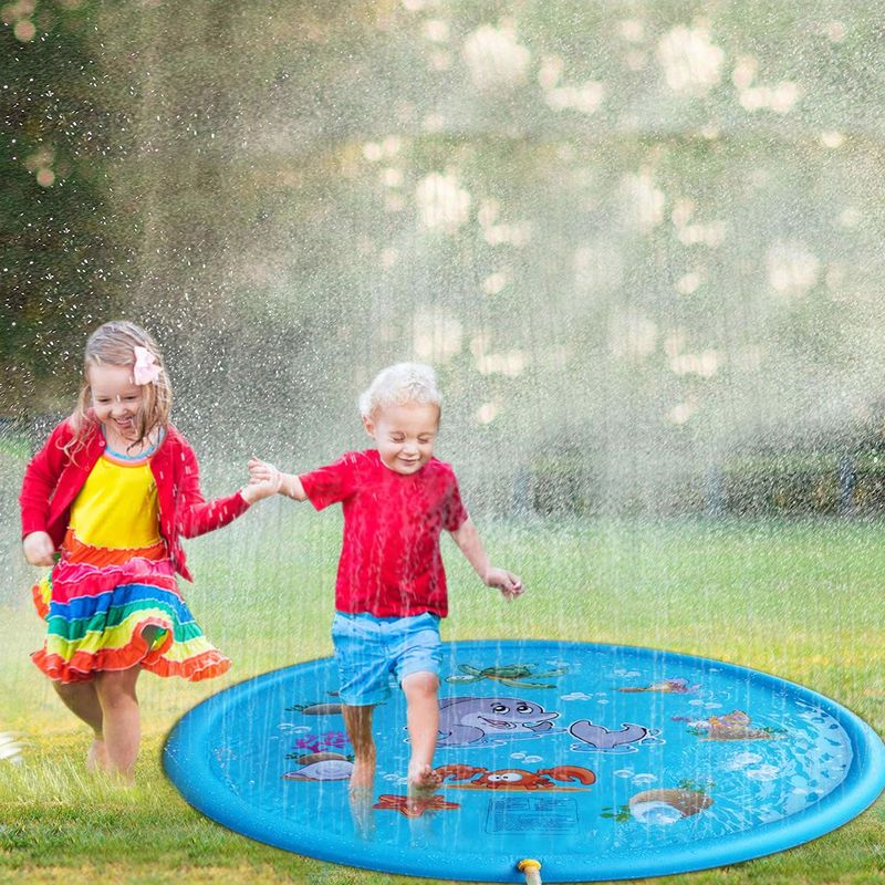 68in φουσκωτό Sprinkler Παιχνίδι Προσαρμοσμένο νερό Sprinkler πισίνα Ματ Για εξωτερικό πάρτι