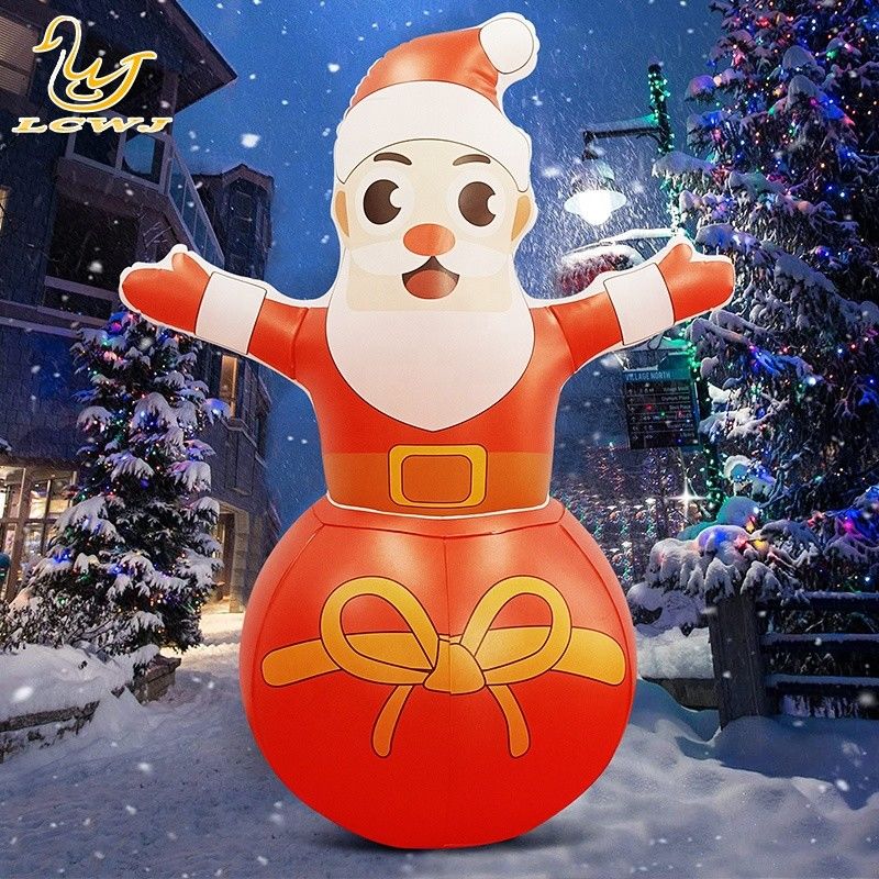 Roly Poly Air Blow Up Santa Claus Χριστουγεννιάτικα φουσκωτά διακοσμητικά με φως LED