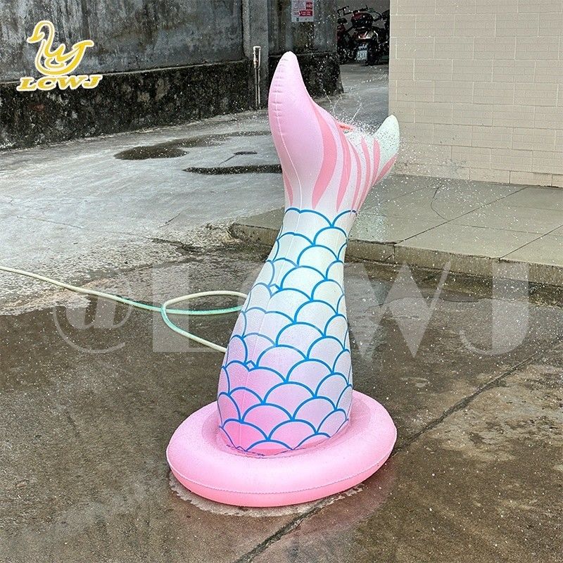 LC Mermaid Παιχνίδια νερού για αγόρια Κορίτσια καλοκαιρινό εξωτερικό παιχνίδι πίσω αυλή ανατινάξτε ψεκαστικό παιχνιδάκι φουσκωτό νερό ψεκαστήρα για παιδιά